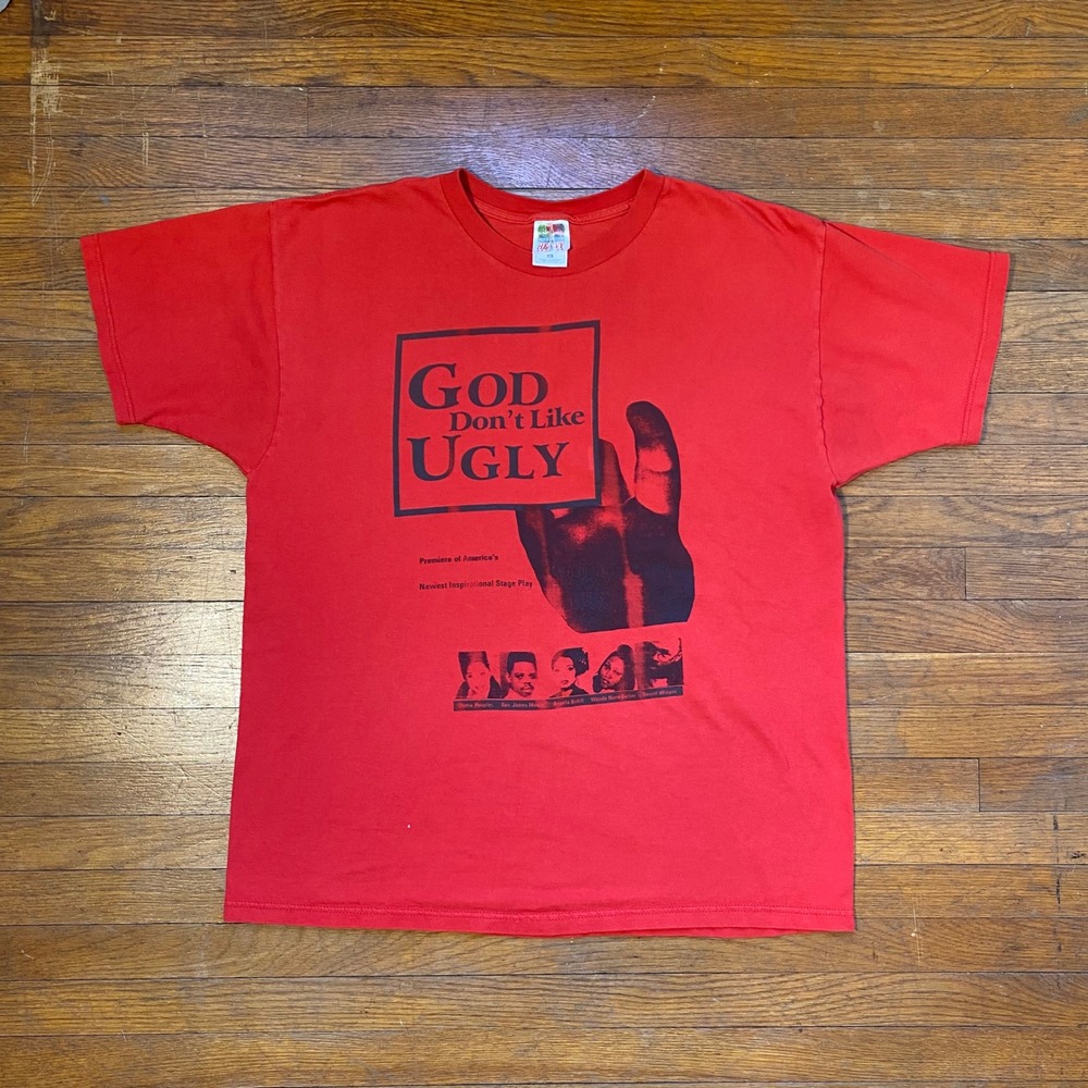 Vintage God Dont Like Ugly Mary Monroe Stage Play T Shirt‎ Mens XL